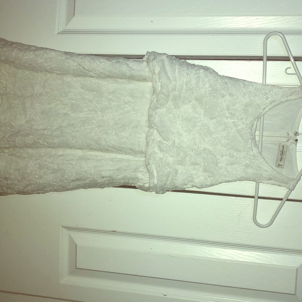 A white Abercrombie and Fitch dress